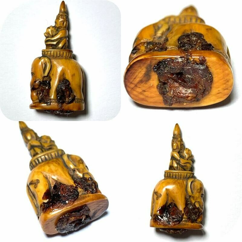 Dtu-Ing Nuea Nga Gae Carved Lanna Animist Seduction Charm Early Era Kroo Ba Wang Wat Ban Den