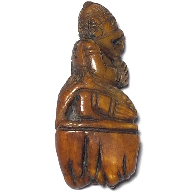 Hanuman Raay Montr Himapant Vanora God Carved Ivory Tusk Luang Por Derm Wat Nong Po Free EMS Worldwide