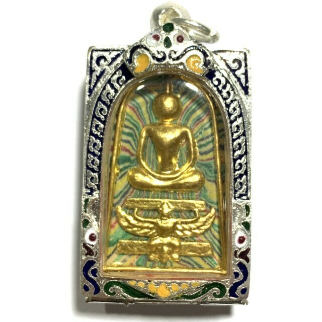 Pra Somdej Sai Rung Thaan Krut 2542 BE Metta Baramee 94 Rainbow Powders Gold Leaf Image 2 Takrut Luang Por Pae