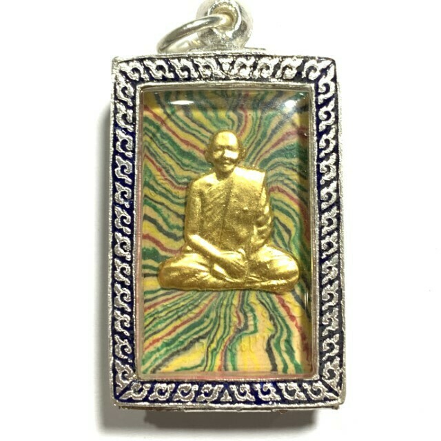 Pra Somdej Sai Rung Thaan Krut 2542 BE Metta Baramee 94 Rainbow Powders Gold Leaf Image 2 Takrut Luang Por Pae