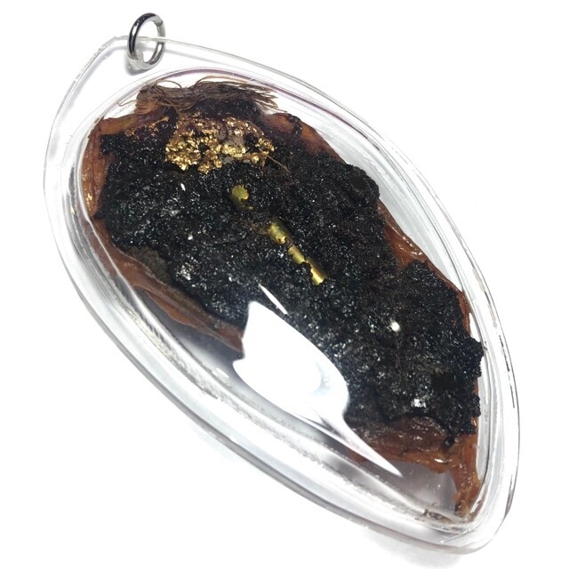 Chin Aathan Yoni Mae Nuea Horm Fang Ploi Gold Takrut Necromantic Vulva Charm Luang Por Pina Free EMS