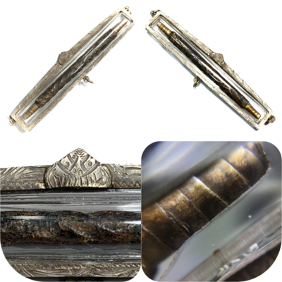 Takrut Maha Solos Mongkol 2430 BE Solid Silver 4 Inches Old Silver Casing Free EMS Luang Phu Iam Wat Sapan Sung