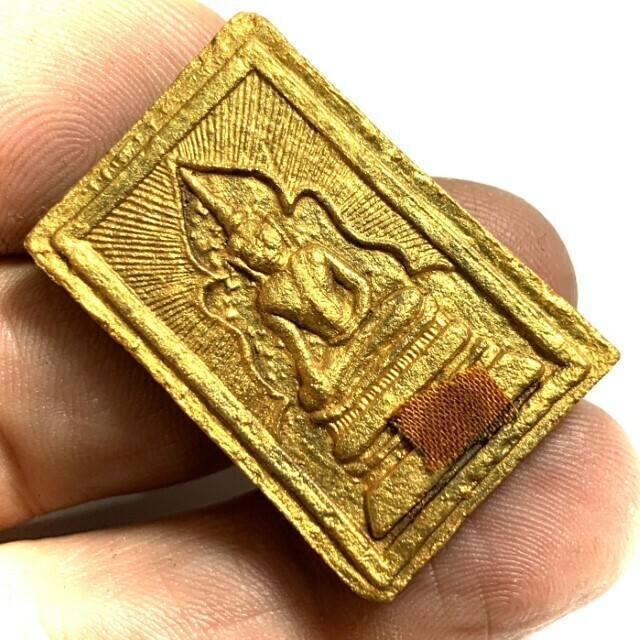 Pra Somdej Hwaek Man Hlang Yant LP Guay Ongk Kroo Sacred Powders of 350 Monks Gold Leaf Jivara Robe Luang Phu Hmun Wat Ban Jan 2543 BE