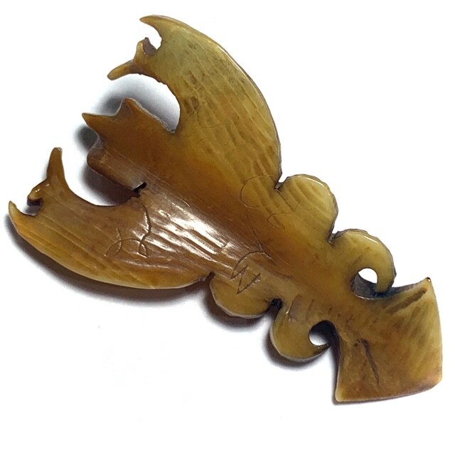 Paya Krut Maha Amnaj Nuea Gna Gae Carved Ivory Garuda Master Class Amulet 2480 BE Luang Por Derm Wat Nong Po FREE Express shipping