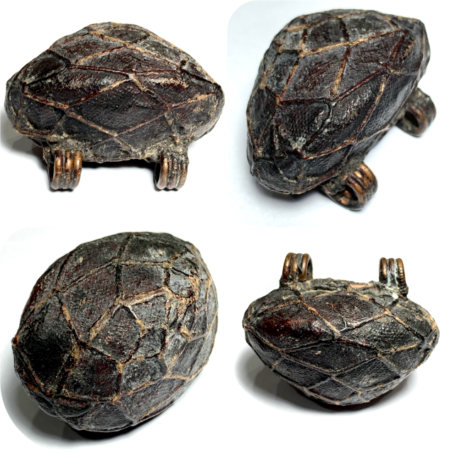Bia Gae  Sorng Huang Thak Chueak Takhai Paetch Long Rak Ancient Cowrie Shell Amulet Luang Phu Rod Wat Nai Rong FREE Express shipping