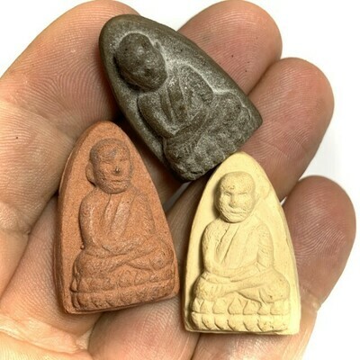 Pra Chud Luang Por Tuad Ongk Kroo Amulet Gammagarn Set 2543 BE 3 Gold Takrut Wat Prasat 108 Monks Blessing