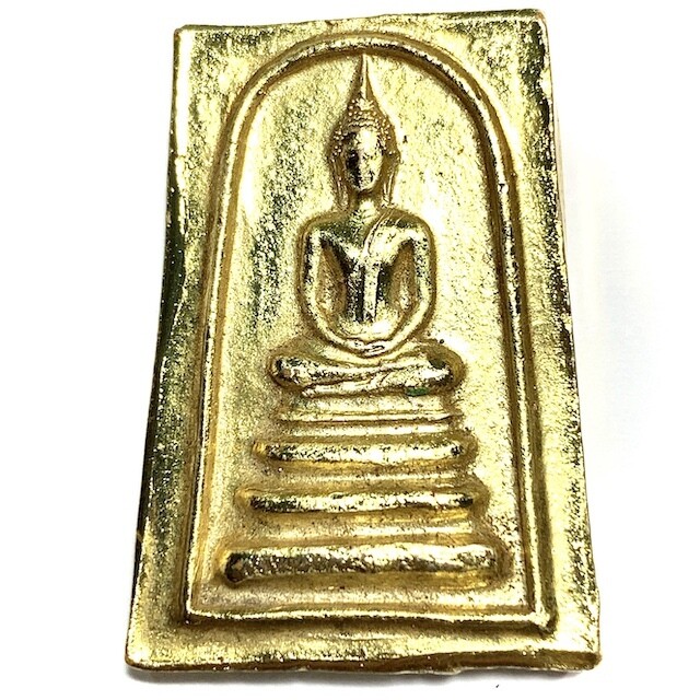 Pra Somdej Hlang Yant Putto Nuea Pong Pid Tong Gammagarn 2505 BE Luang Por Khom Wat Pai Rong Wua