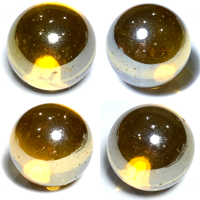 Look Gaew Sarapat Neuk Klueab Parort Golden Alchemical Crystal Wishing Ball 1.5 Cm Luang Por Opasi 2490 BE