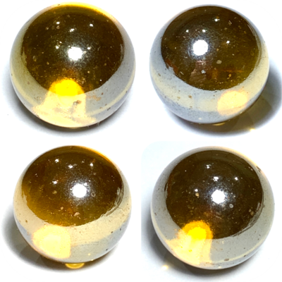 Look Gaew Sarapat Neuk Klueab Parort Golden Alchemical Crystal Wishing Ball 1.5 Cm Luang Por Opasi 2490 BE