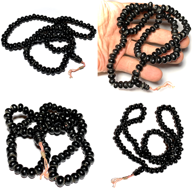 Prakam Saksit Nuea Pong Jum Rak Sacred Powder Lacquered Rosary Luang Phu Rian Wat Nong Bua 2480 BE