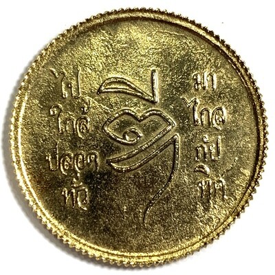 Rian R.5 Bai Ma Glai Glai Plord Pai Tua Tid Nuea Galai Tong King Rama 5 Coin Luang Por Dee Wat Pra Roop 2536 BE