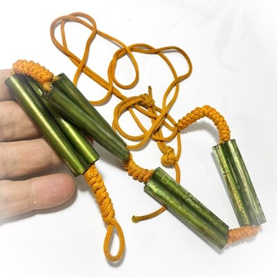 Chueak Kart Aew Takrut Paed Dork 8 Prayer Water Soaked Takrut Spells on Cord Belt 2515 BE Luang Phu Jiam Wat Nong Yaw