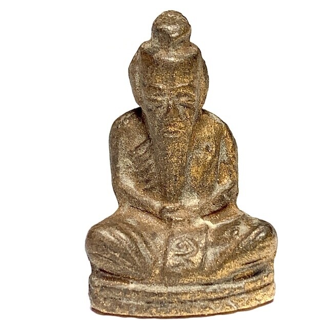 Ruesi Por Gae Nuea Dam Pasom Pong Prai Kumarn Long Sai Rae Tong Kam Hlang Yant Ha Hand Inscribed Luang Phu Tim Free Express Shipping