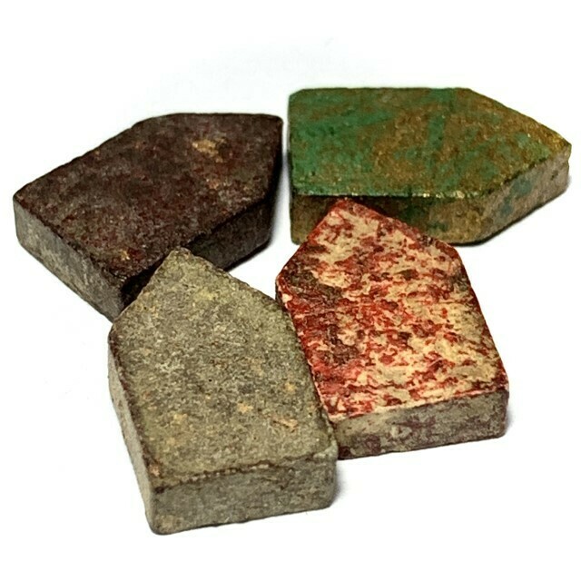 4 Amulet Set Khunphaen Prai Kumarn Jiw Red Black Green Gray 2514 Luang Phu Gaew & LP Tim Wat Laharn Rai Free Express Shipping