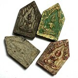 4 Amulet Set Khunphaen Prai Kumarn Jiw Red Black Green Gray 2514 Luang Phu Gaew & LP Tim Wat Laharn Rai Free Express Shipping