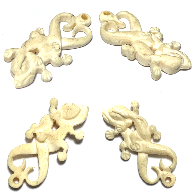 Jing Jok Bee Maha Sanaeh Ivory Gecko Amulet Luang Phu Nai Wat Ban Jaeng