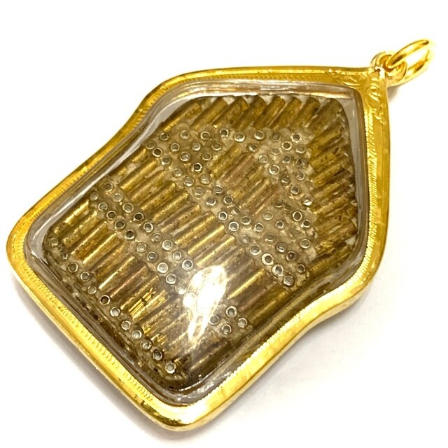Khun Phaen 2515 LP Tim 2nd Prizewinner Nuea Pong Prai Kumarn & Certificate 50 Gold Takrut 300 Chanuan Beads Free Express Shipping & Gold Casing