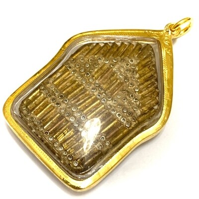 Khun Phaen 2515 LP Tim 2nd Prizewinner Nuea Pong Prai Kumarn & Certificate 50 Gold Takrut 300 Chanuan Beads Free Express Shipping & Gold Casing