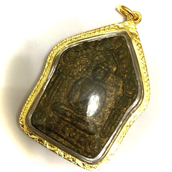 Khun Phaen Prai Kumarn Nuea Grayasart Tone Khiaw Ta Bronze Takrut Sariga Koo 1st Prizewinner Trophy &amp; Authenticity Certificate LP Tim Gold Casing Express Shipping