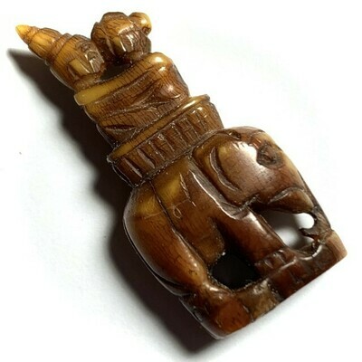 Taep U-Dting  Ancient Thai Lanna Animist Charm Carved Ivory Tai Yai Hilltribe Wicha Extremely Rare Free Shipping