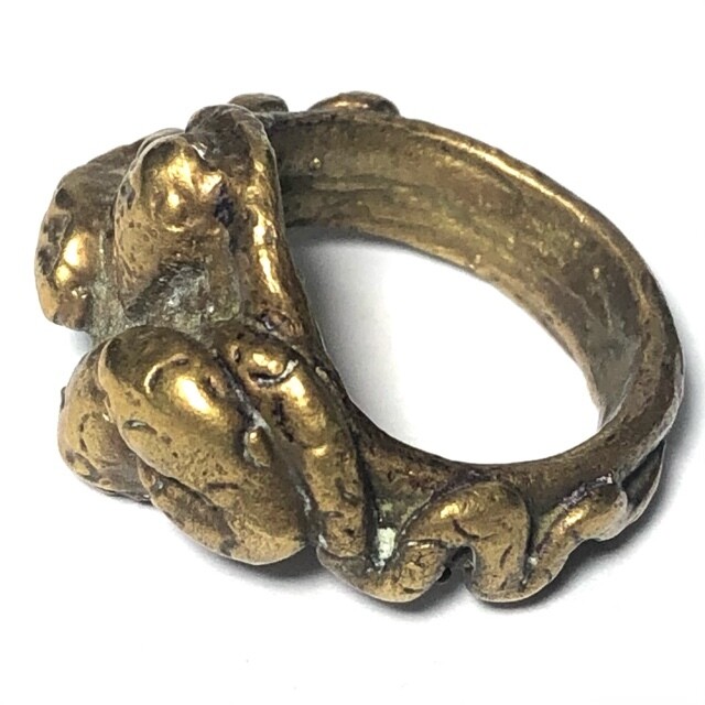 Hwaen Lor Boran Ngu Giaw Sap See Gler 2460 BE 4 Entwined Snakes Magic Ring for Protection & Wealth Luang Por Im Wat Hua Khao