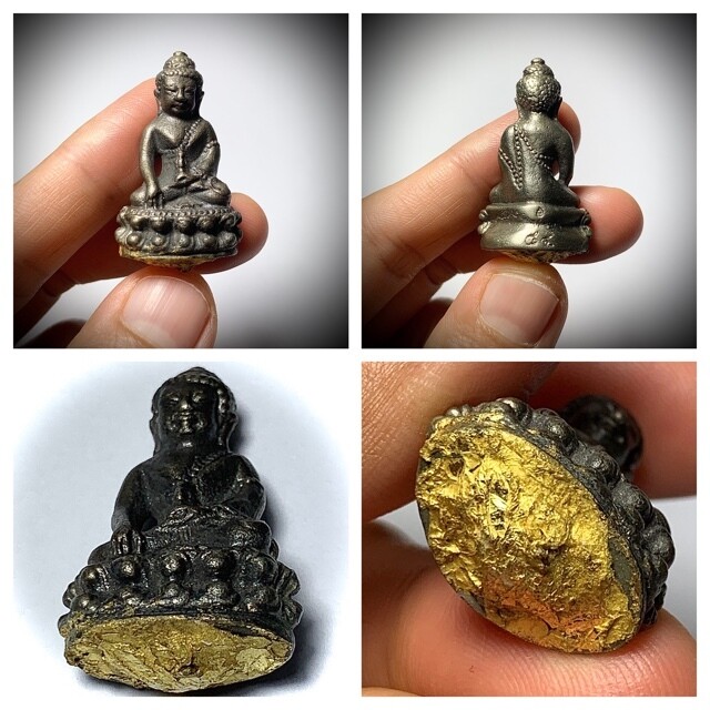 Pra Kring Chinabanchorn Nuea Boroma Putto Alchemical Metal Prai Kumarn Powder Filled Base with Authenticity Certificate Luang Phu Tim Wat Laharn Rai