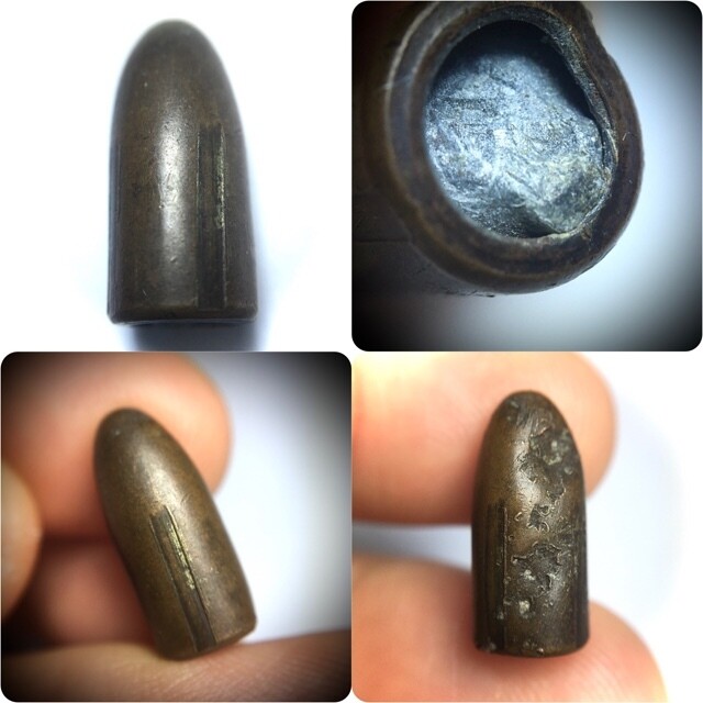Hua Look Grasun Gan Pai Maha Ud 9mm Bullet Takrut Invincibility Spell 2 Cm Luang Por Guay Wat Kositaram