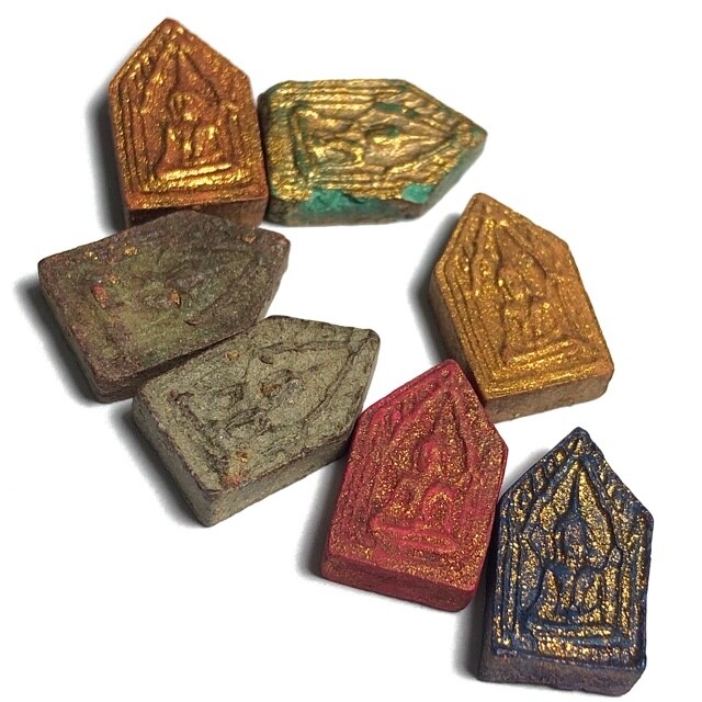 7 Amulet Set Khun Phaen Prai Kumarn Jiw 7 Different Muan Sarn Sacred Powders 2514 Luang Phu Gaew & LP Tim Wat Laharn Rai Free Express Shipping