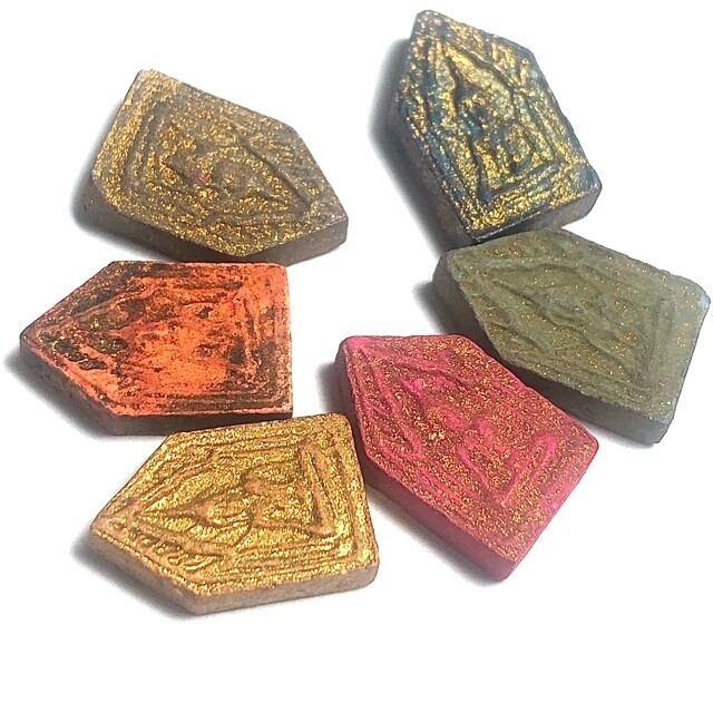 6 Amulet Set Khun Phaen Prai Kumarn Jiw 6 Muan Sarn Sacred Powders 2514 Luang Phu Gaew & LP Tim Wat Laharn Rai