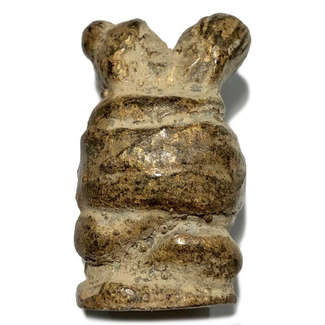 In Koo Mai Gae Pim Lek Wicha Lanna Carved Sacred Treewood Love-Twins Circa 2460 BE Kroo Ba Nanta