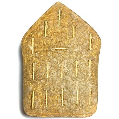 Khun Phaen Prai Kumarn Pim Song Pol Yai 21 Solid Gold Takrut Long Sai Rae Tong Kam & Certificate Luang Phu Tim