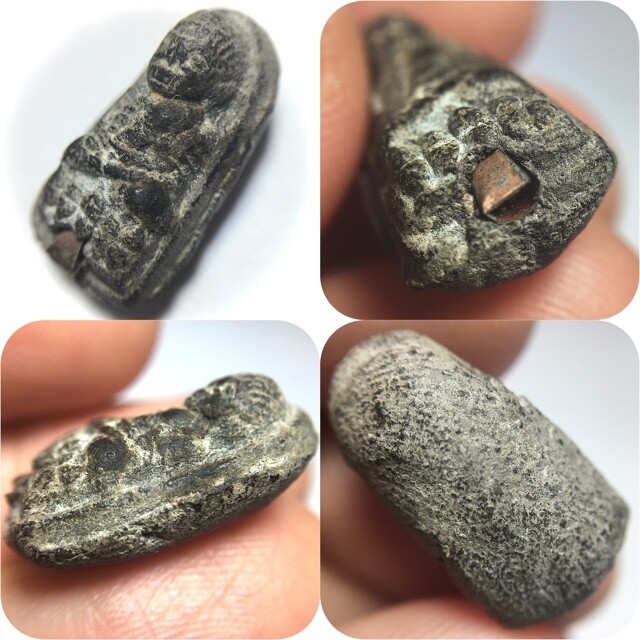 Pra Luang Por Tuad Pim Lek Fang Takrut Narai Plaeng Roop Nuea Dam 2514 BE Amulet Ajarn Nong Wat Sai Khaw