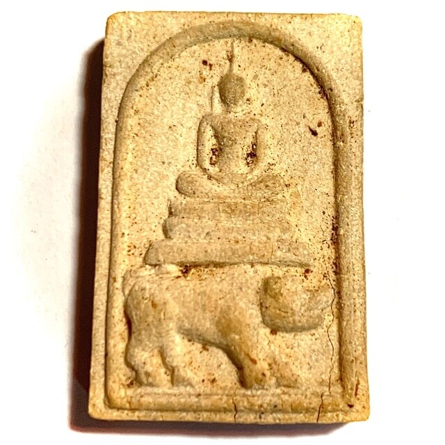 Pra Somdej Pim Khee Moo Ongk Kroo Run Toon Glao Buddha Riding Wild Boar 3 Takrut Spells Inserted Luang Por Seng Wat Bang Na 2521 BE