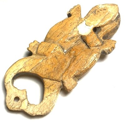Jing Jok Bee Maha Sanaeh 5 x 2 Cm Carved Ivory Gecko Amulet Luang Phu Nai Wat Ban Jaeng