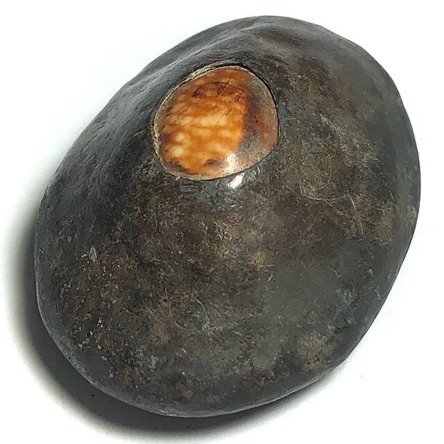 Bia Gae Hum Takua Mercurial Leaden Cowrie Shell Hand Spell Inscriptions Early Era Luang Phu Bun Wat Klang Bang Gaew