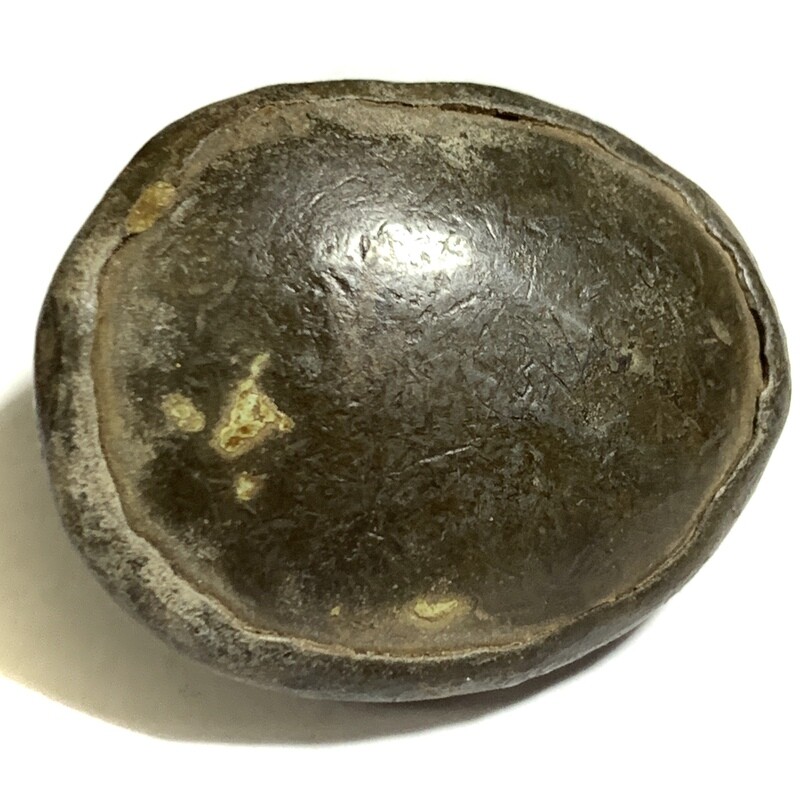 Bia Gae Hum Takua Mercurial Leaden Cowrie Shell Hand Spell Inscriptions Early Era Luang Phu Bun Wat Klang Bang Gaew