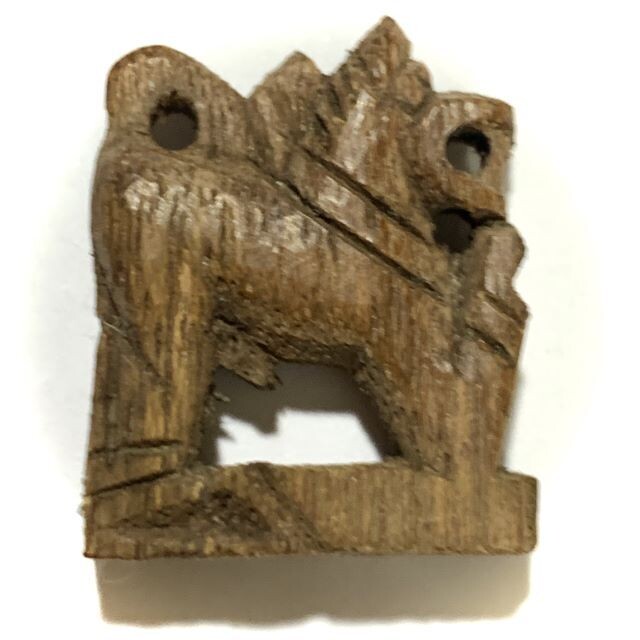 Singh Mai Gae Pim Yai Hang Dtid Carved Sacred Wood Singha Lion Luang Phu Rod Wat Bang Nam Won