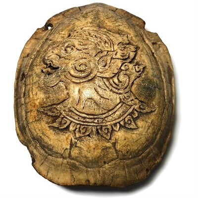 Gradong Paya Tao Ruean Gae Hanuman Carved Shell Hand Khom Spell Inscriptions - Unknown Sorcerer