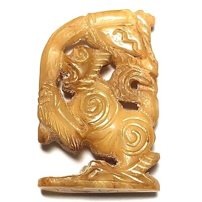 Paya Rachasri Nuea Nga Gae Carved Ivory Himapant Lion  Luang Phu Rian Wat Nong Bua