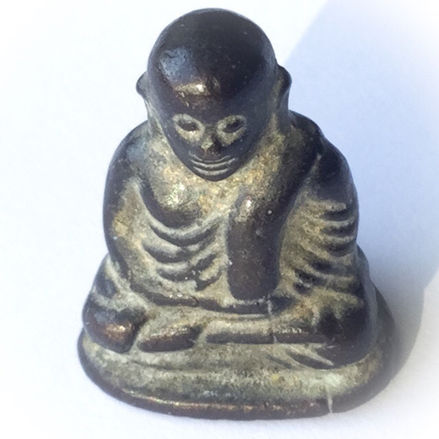 Roop Lor Pra Luang Por Ngern Pim Niyom 2460 BE - Ancient Amulet Wat Bang Klan - Nuea Loha - Kru Wat Khao Pra Dtai Archeological Find