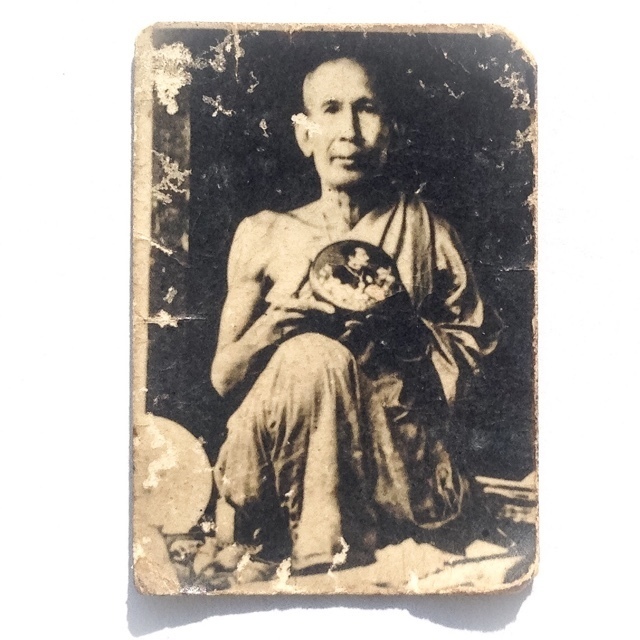 Roop Tai Kroo Ba Ajarn 2485 BE - Guru Monk Photograph Blessed by Luang Por Opasi - Asrom Bang Mot