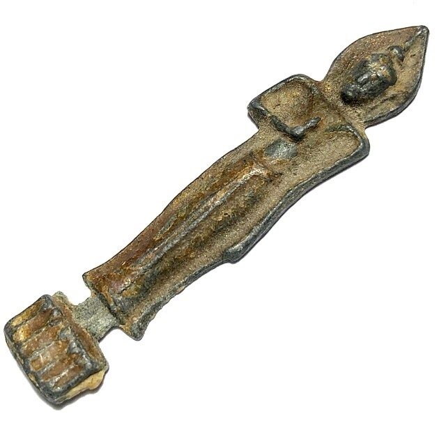 Pra Kru Wat Geng Jeen Nuea Chin Pim Pra Pratan Porn Sacred Leaden Ancient Hiding Place Amulet Late Ayuttaya Period