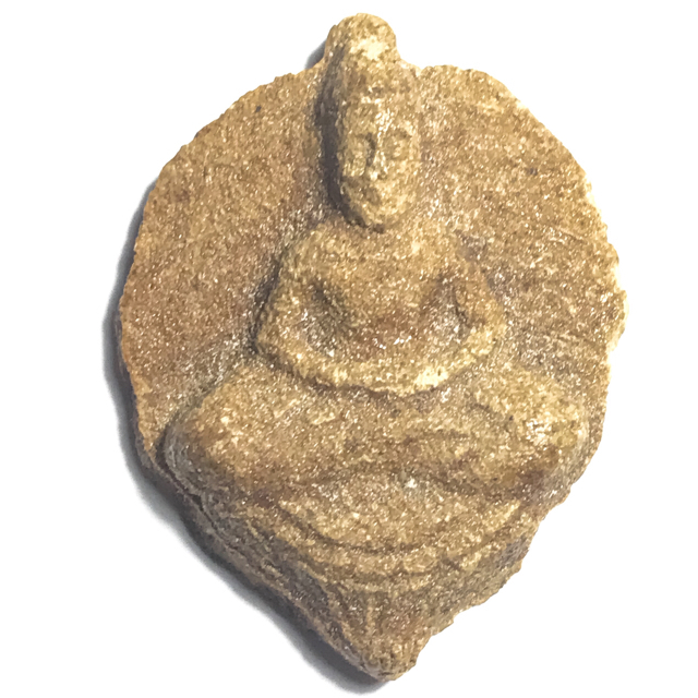 Pra Po Jak Bai Po Hlang Yant Duang Pim Yai Niyom 2500 BE - Nuea Gesorn - Bodhileaf Buddha with Yantra on Rear Face - Luang Por Lee Wat Asokaram