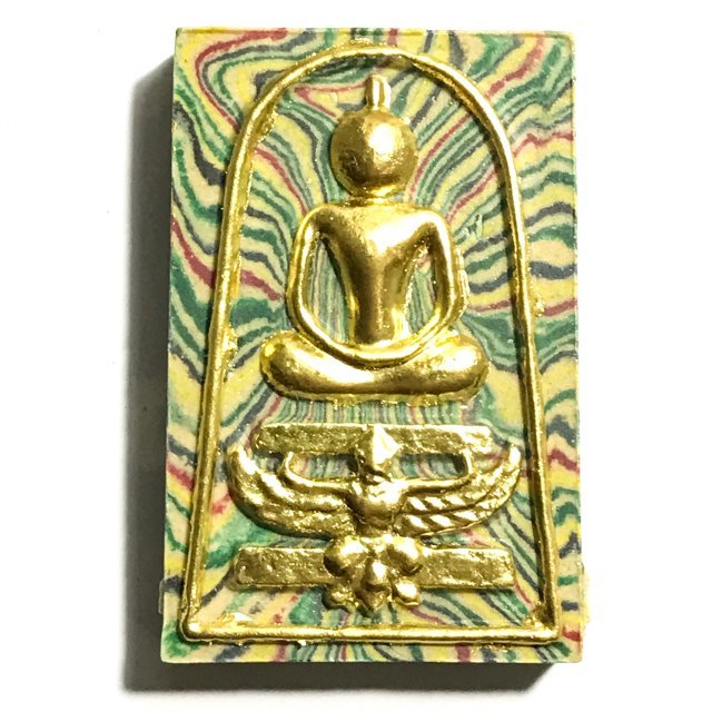 Pra Somdej Sai Rung Thaan Krut - Metta Baramee 94 edition Rainbow Powders Golden Image - Luang Por Pae 2542 BE