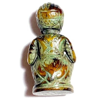 Hanuman Nga Gae Pim Hnaa Khone Lek 2 x 1.5 Cm Carved Ivory Hand Inscribed 2460 BE Luang Por Sun Wat Sala Gun
