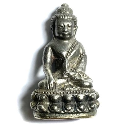 Pra Kring Chinabanchorn Nuea Boroma Putto Silver Base Code Sala &amp; Met Nga Stamps &amp; Authenticity Certificate Luang Phu Tim Wat Laharn Rai