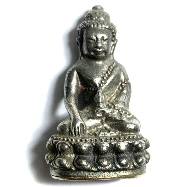 Pra Kring Chinabanchorn Nuea Boroma Putto Silver Base Code Sala &amp; Met Nga Stamps &amp; Authenticity Certificate Luang Phu Tim Wat Laharn Rai