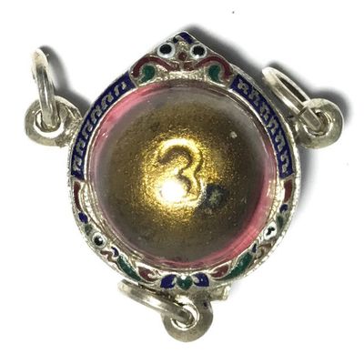 Look Om Pong Prai Kumarn Dtok Code 3 Niyom Ta Bronze Wanich Large Size - Luang Phu Tim Wat Laharn Rai - Released 2517 BE at Wat Po Sampant