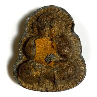 Pra Pid Ta Pong Prai Kumarn Pim Jumbo Dtid Jiworn Fang Chin Aathan Hlang Yant with Authenticity Certificate Luang Phu Tim Wat Laharn Rai