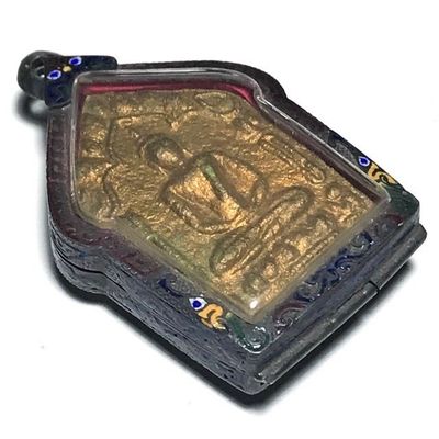 Khun Phaen Prai Kumarn 2515 Pim Yai Niyom Nuea Khiaw Ta Bronze 2 Takrut Sariga &amp; Certificate Luang Phu Tim